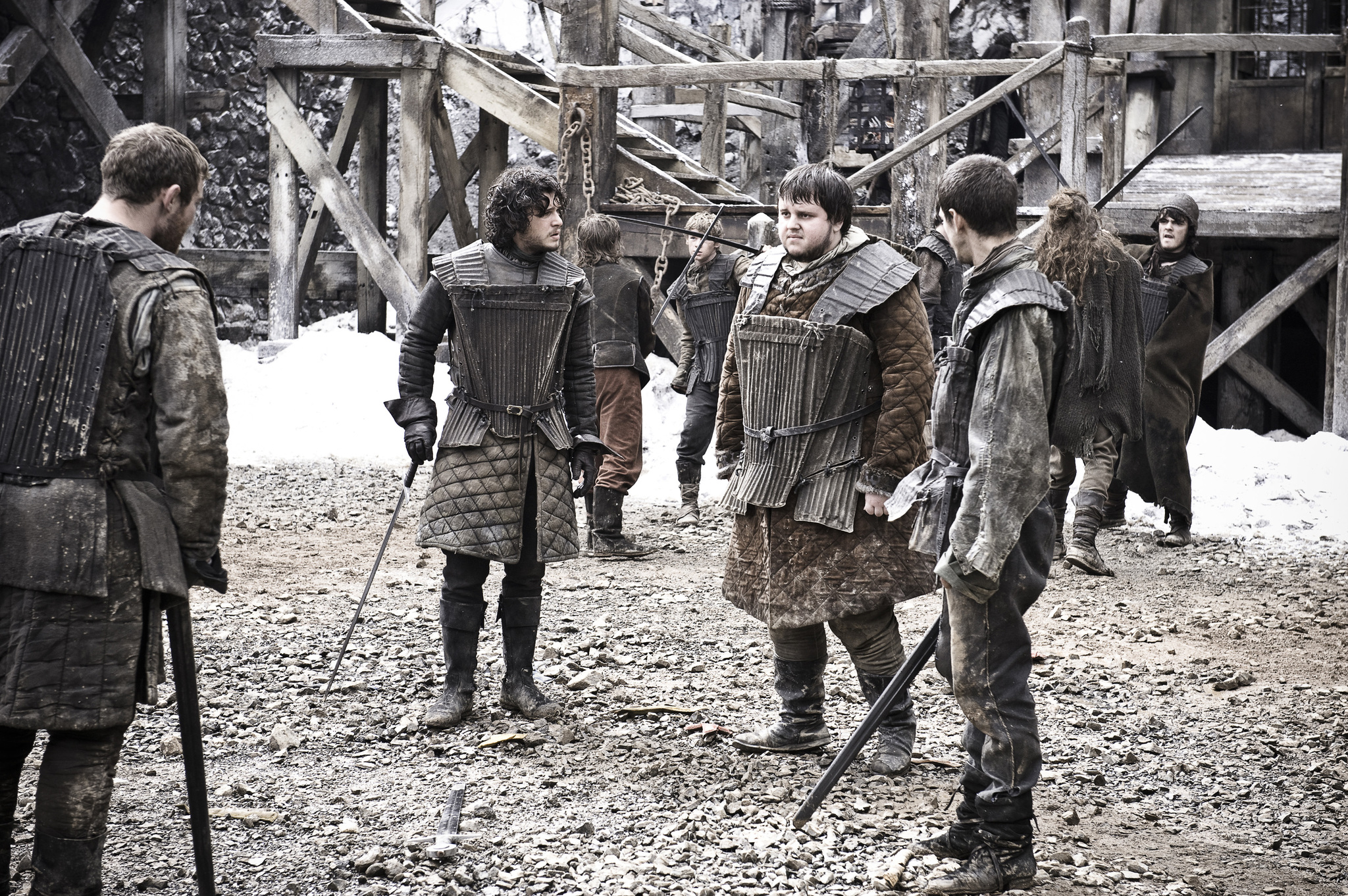 Still of Josef Altin, Kit Harington, John Bradley and Mark Stanley in Sostu karai (2011)