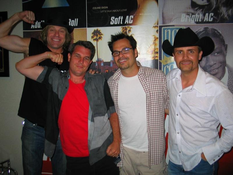 Big Kenny, Andy Waits, Dave & John Rich at Westwood One Radio in Valencia, CA