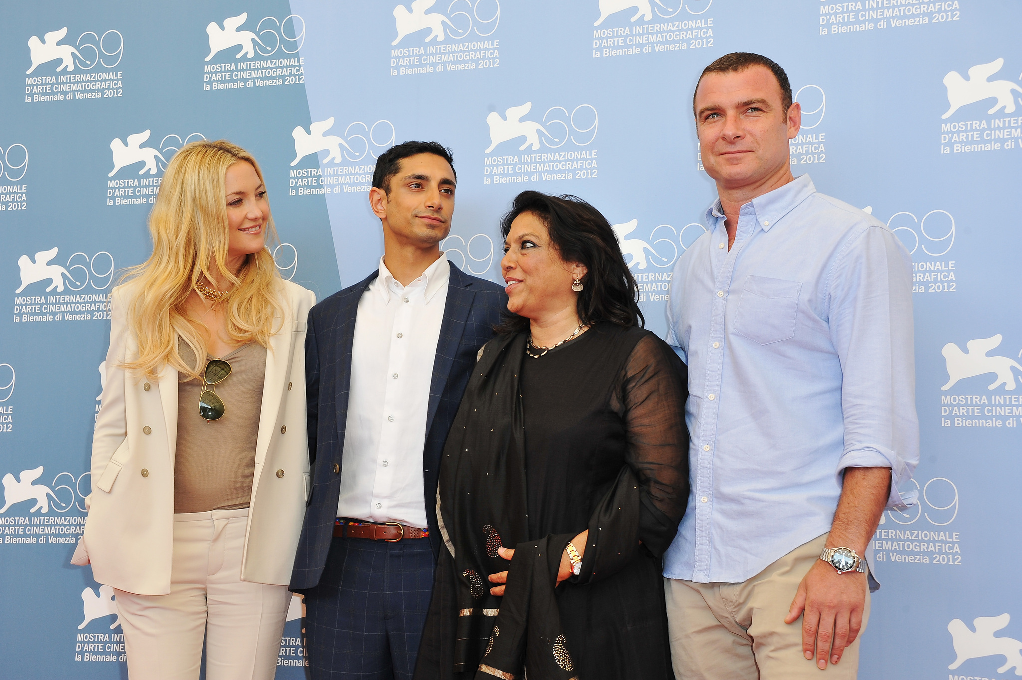Liev Schreiber, Kate Hudson, Mira Nair and Riz Ahmed at event of The Reluctant Fundamentalist (2012)