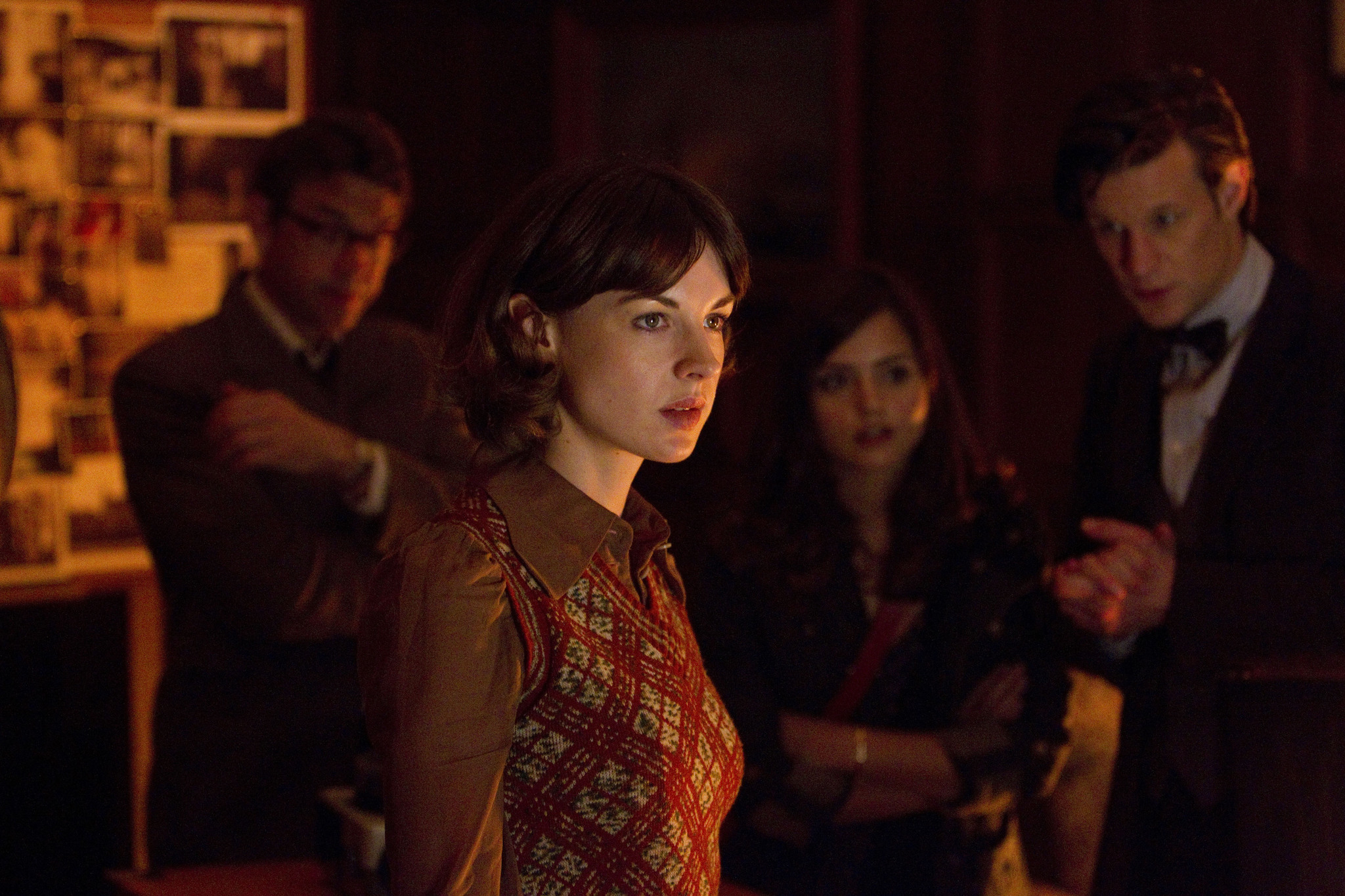 Still of Dougray Scott, Matt Smith, Jenna Coleman and Jessica Raine in Doctor Who (2005)