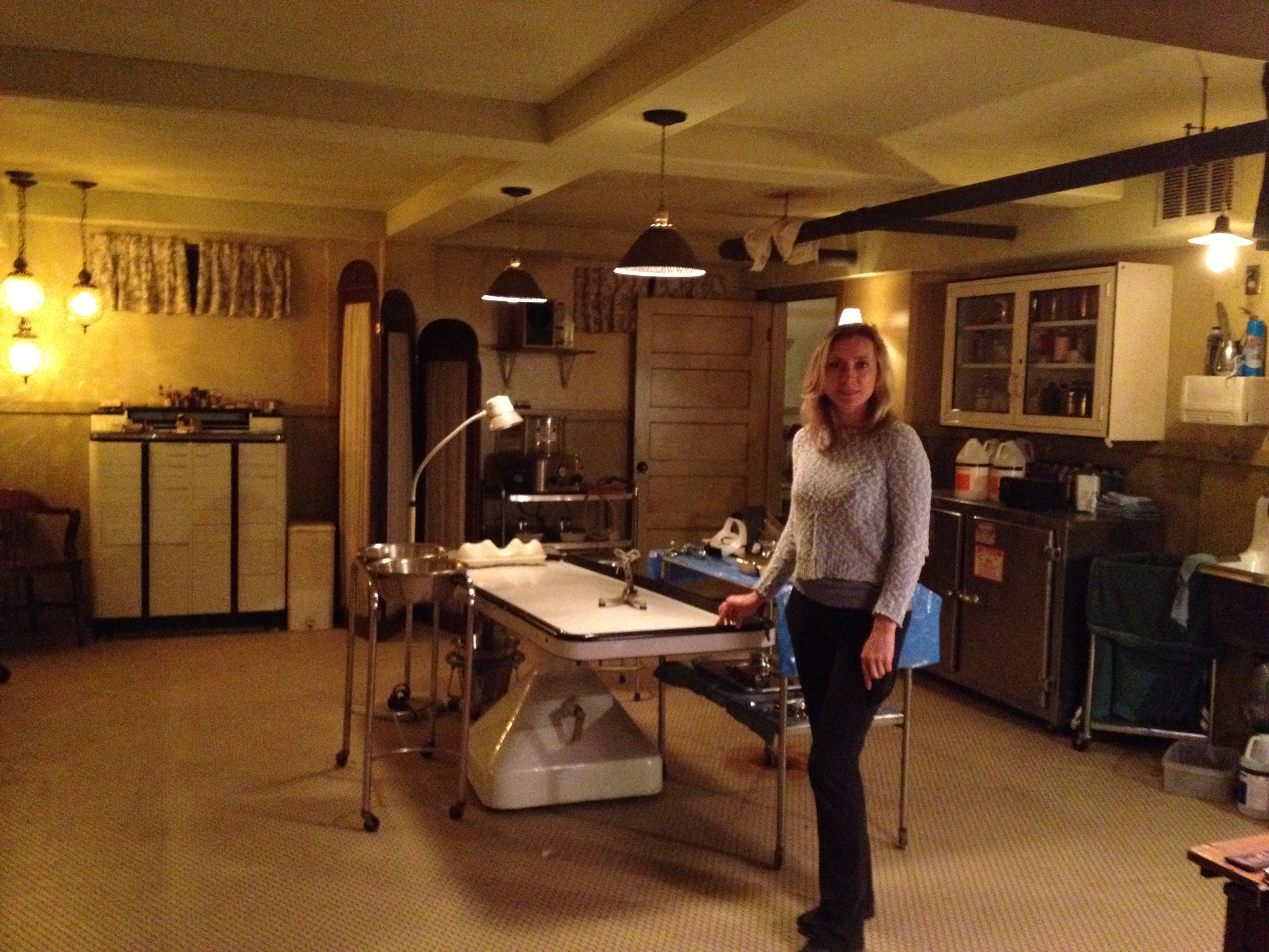 On the Morgue set of Justified, Season 4 finale