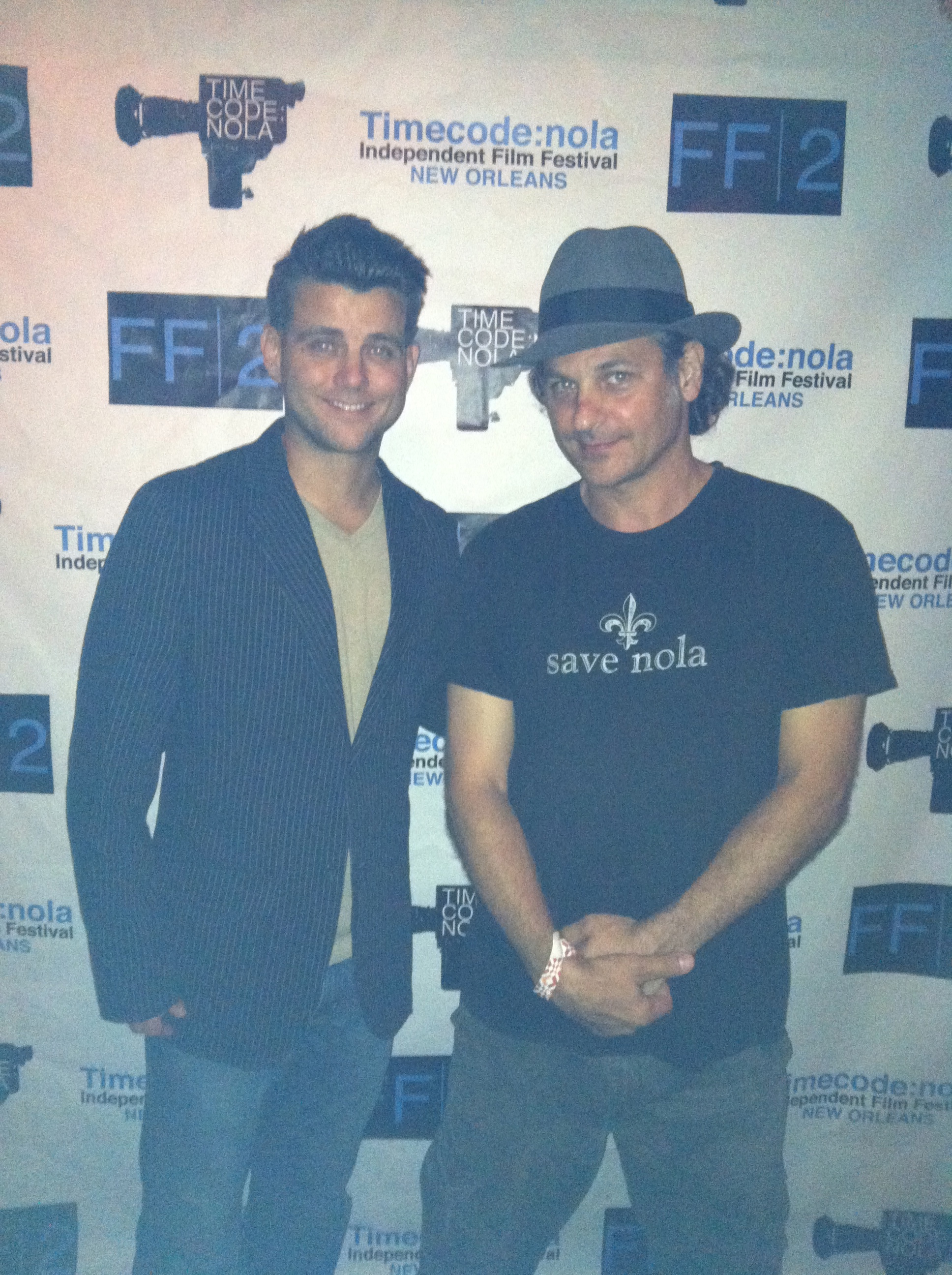 Felix Favaloro at NOLA Film Fest with filmmaker Ed Holub