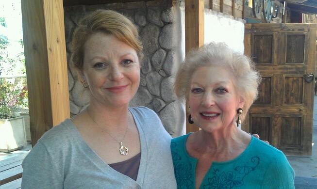ON SET OF SHOOT 4-27-2013,L to R: Karen E. Wright, Jane Shayne - We had fun in the sun!