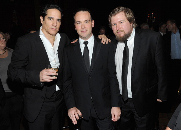 NEW YORK, NY - 9/27/2013: (L-R) Yul Vazquez, producer Dana Brunetti and Michael Chernus attend the opening night gala world premiere of 'Captain Phillips' during the 51st New York Film Festival at Alice Tully Hall at Lincoln Center