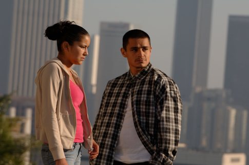 Still of Jesse Garcia and Emily Rios in Quinceañera (2006)