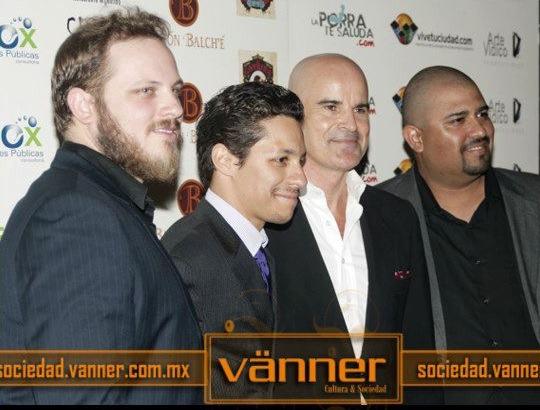 Justin Nesbitt, David Del Rio, Geoffrey Ross, and David Fernandez jr. at the Dead Drop- Mexico Premiere