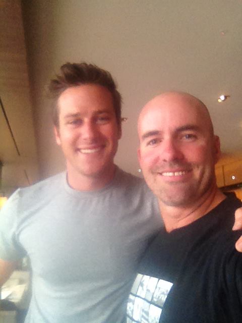 With my old friend Armie Hammer duing his press tour for The Lone Ranger