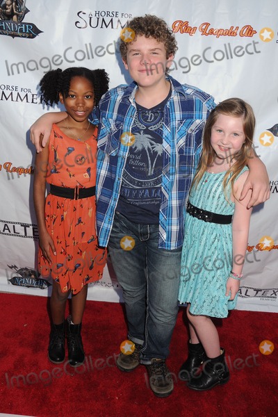 22 July 2014 - Riele Downs, Sean Ryan-Fox and Ella Anderson of 'Henry Danger' attend 