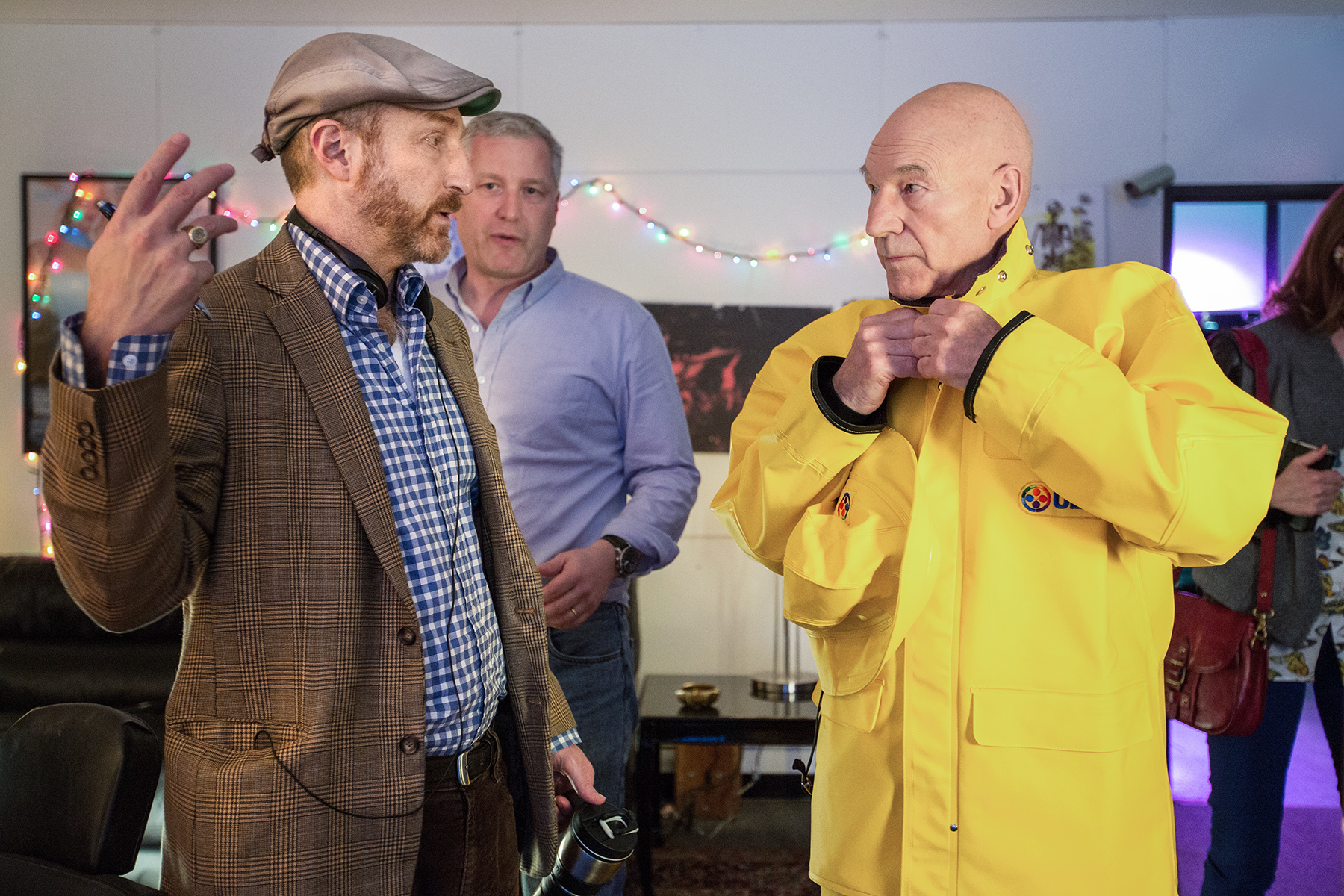 Still of Patrick Stewart and Jonathan Ames in Blunt Talk (2015)