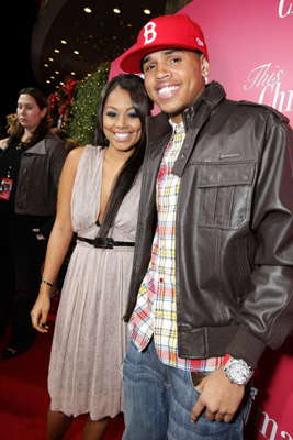 Lauren London and Chris Brown at event of This Christmas (2007)