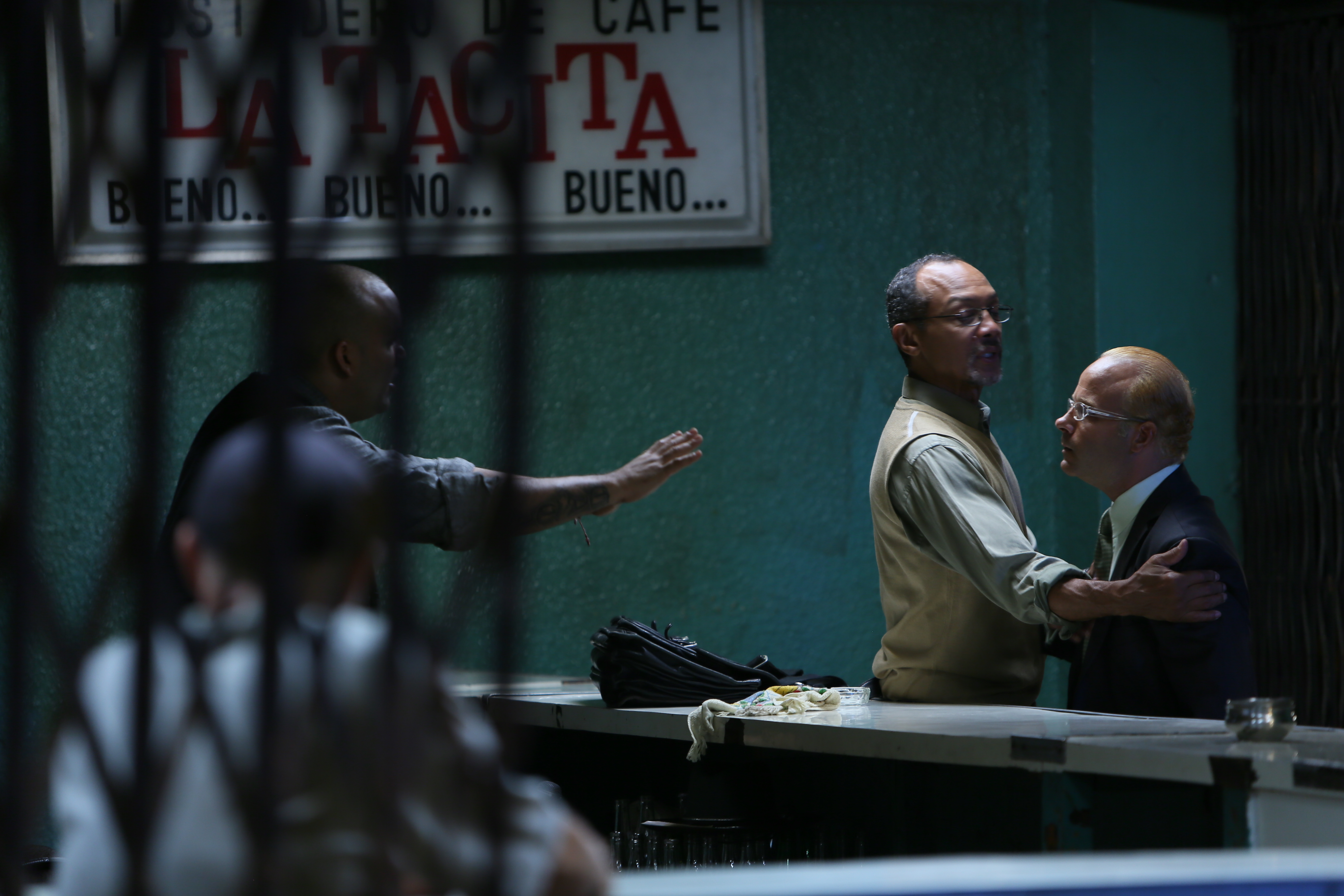 El Cata, Paul Calderon & Liche Ariza in a scene from Biodegradable (2013)