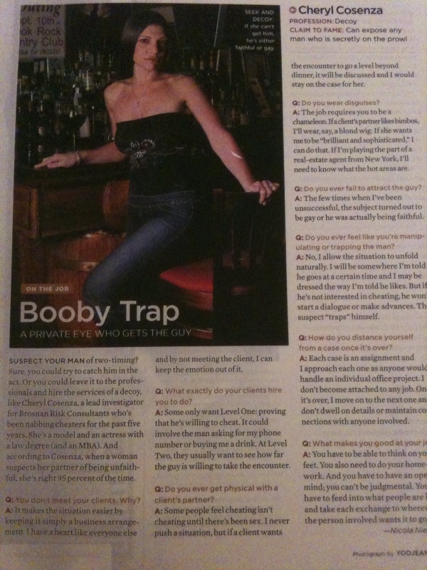 Featured Article in Psychology Today Magazine The Actress, Model , Private Eye ..
