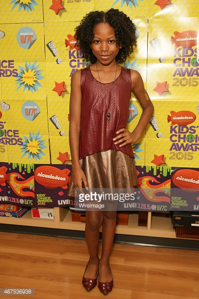 Actress Riele Downs attends Nickelodeon's talent bring The Kids Choice Awards experience to Children's Hospital Los Angeles at The Children's Hospital Los Angeles on March 25, 2015 in Los Angeles, California