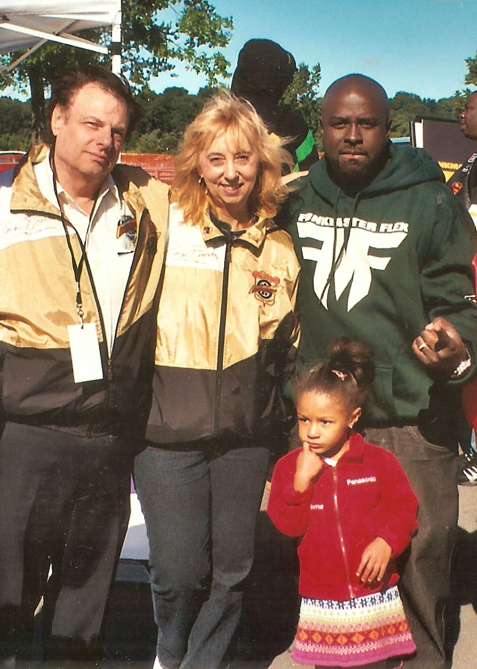 funkmaster flex and us at a show with the batmobile