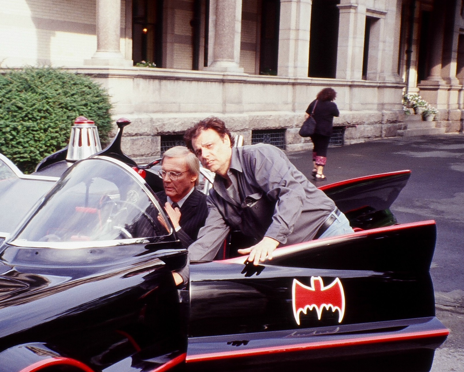 on the set of batweek on a&e with adam west 2003