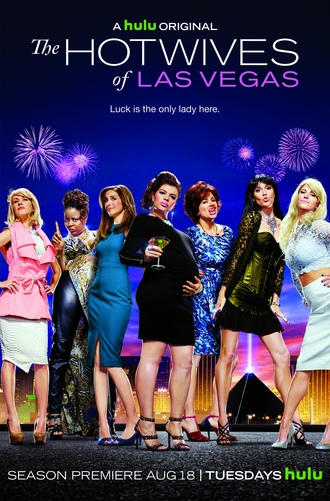 Erinn Hayes, Dannah Feinglass Phirman, Andrea Savage, Angela Kinsey, Danielle Schneider, Casey Wilson and Tymberlee Hill in The Hotwives of Las Vegas (2015)