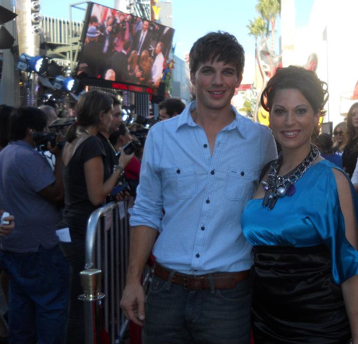 Michelle Romano and Matt Lanter at the Premiere of REAL STEEL.