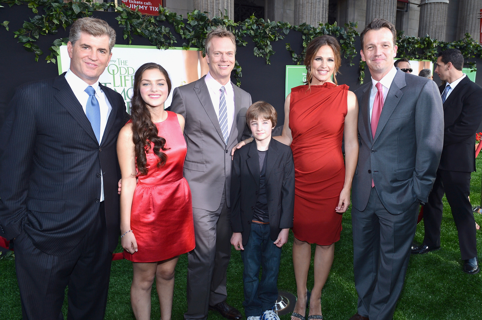 Jennifer Garner, Peter Hedges, James Whitaker, CJ Adams and Odeya Rush at event of The Odd Life of Timothy Green (2012)