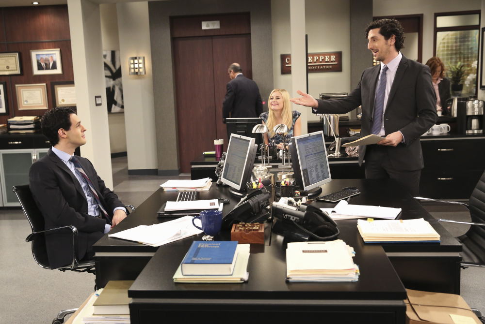 Still of Andrew Leeds, Adam Shapiro and Justine Lupe in Cristela (2014)