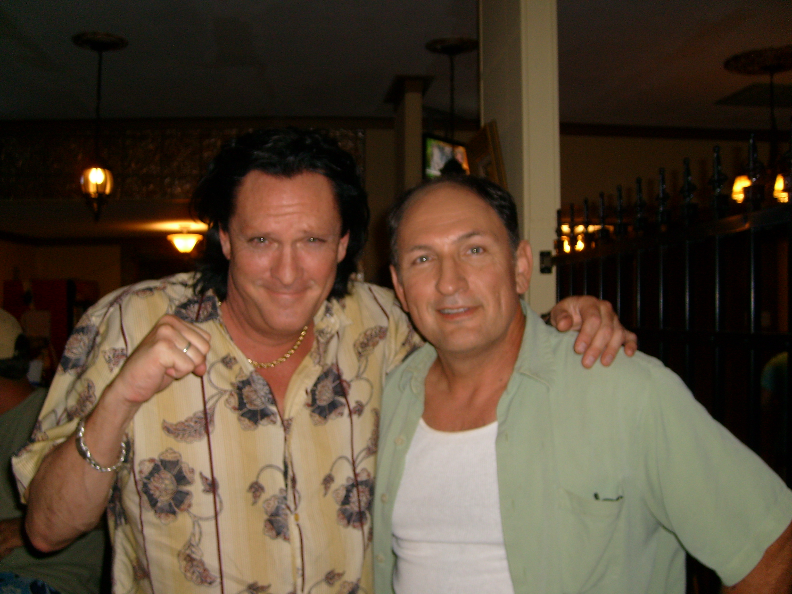 Richard and Micheal Madsen on the set of 