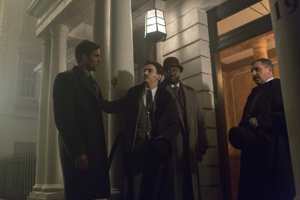 Still of Jonathan Rhys Meyers, Scott Alexander Young, Nonso Anozie and Oliver Jackson-Cohen in Dracula (2013)