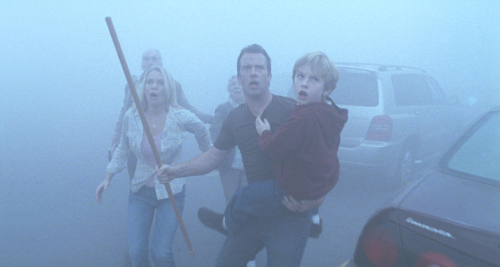 Still of Thomas Jane, Laurie Holden and Nathan Gamble in The Mist (2007)