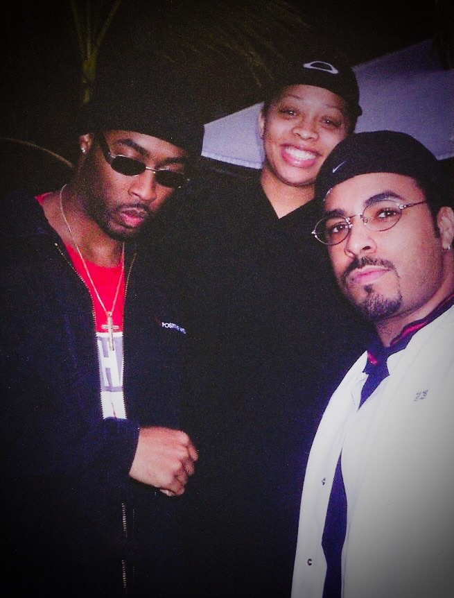 Montel Jordan, Shaunta & Dutch during the recording session for 