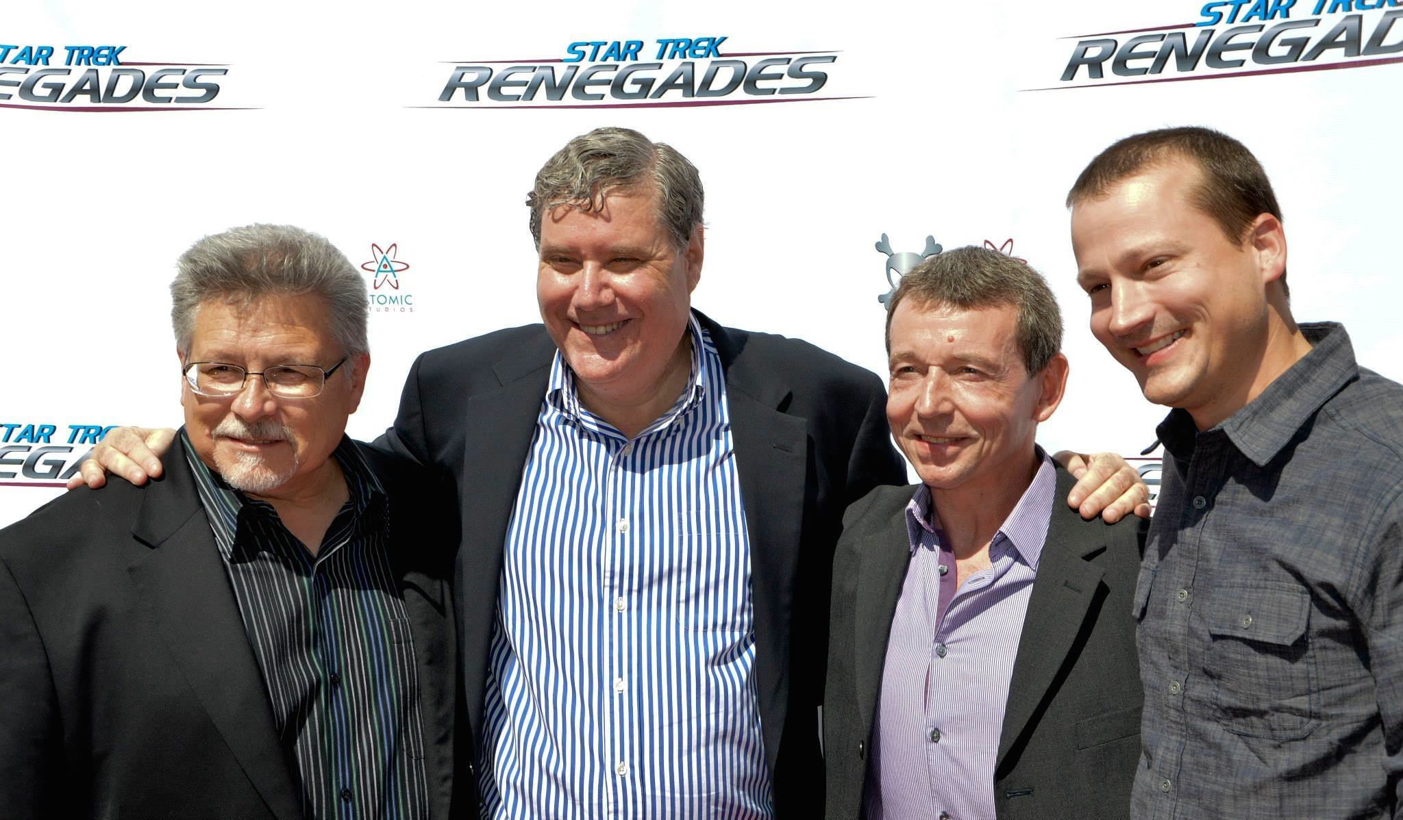 Screenwriter Jack Trevino, Jon Macht, Klingon actor John Carrington, Composer Justin Durbin - Star Trek Renegades Premiere red carpet