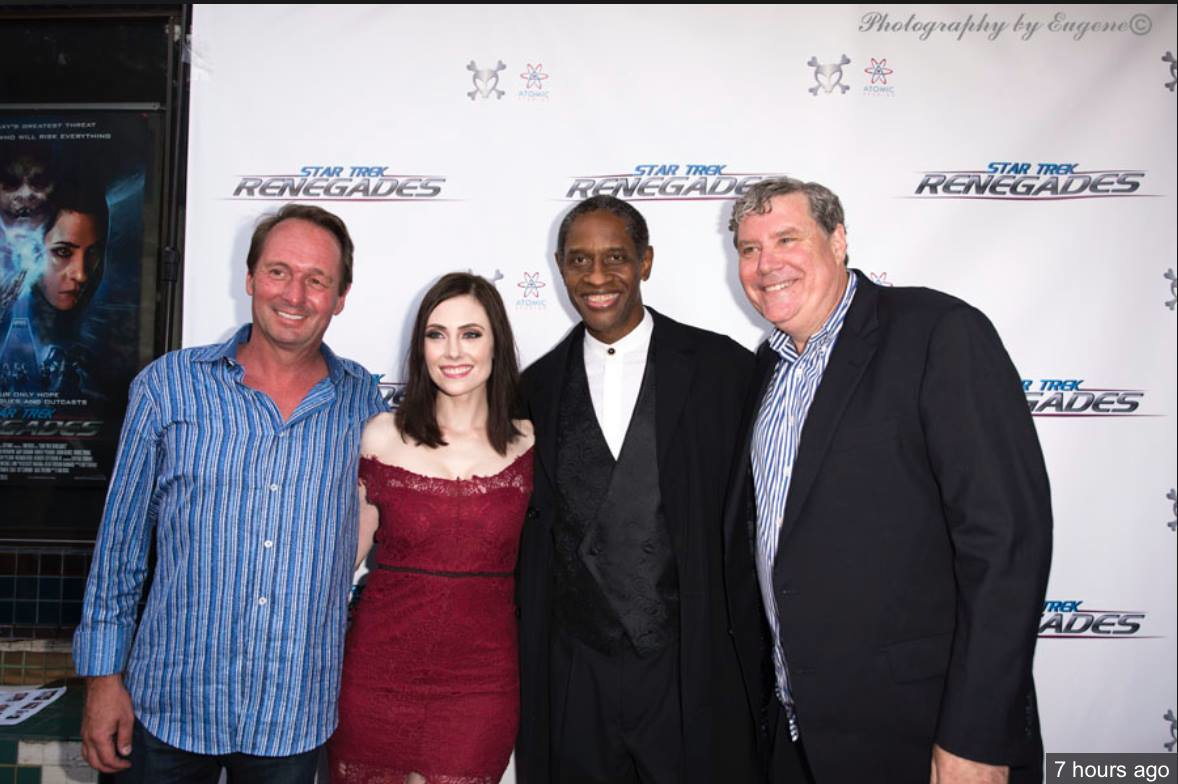 Jon Macht, Tim Russ (Tuvok), Adrienne Wilkinson (Captain Lexxa Singh), Sky Conway - Star Trek Renegades Premiere red carpet