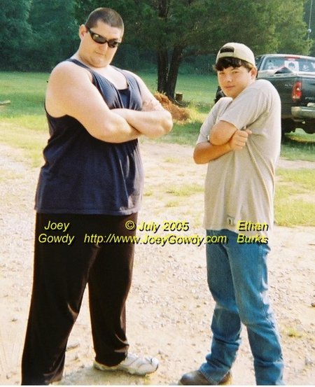 Joey Gowdy and Ethan Burks in Hickory Flat Mississippi in July 2005.