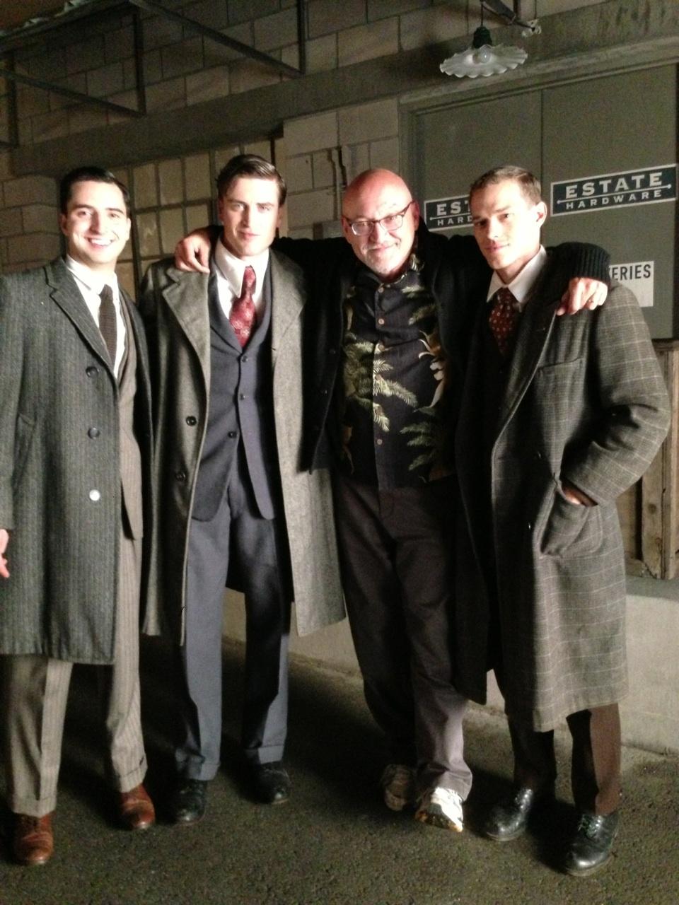 Jeff Braine with Frank Darabont on set of Mob City