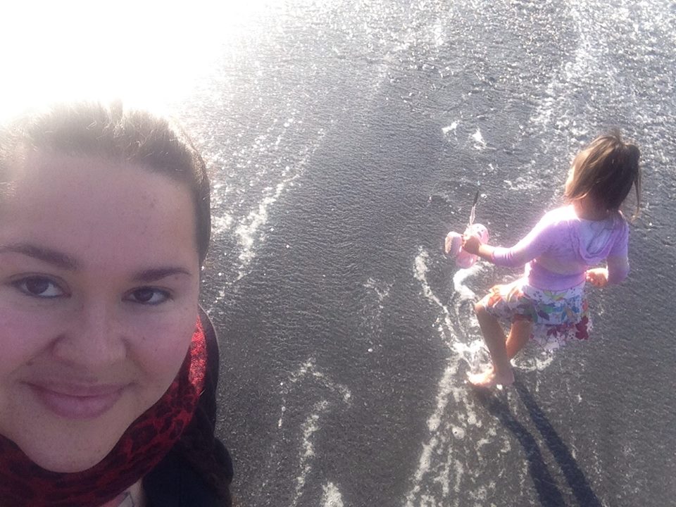 Mama & baby on the beach