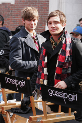Chace Crawford and Ed Westwick at event of Liezuvautoja (2007)