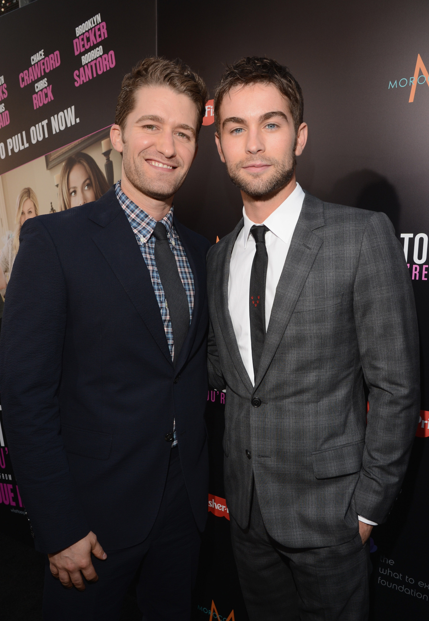 Matthew Morrison and Chace Crawford at event of Ko laukti kai laukies (2012)