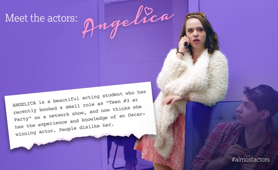 Jessica in a promotional still from her webseries Almost Actors - she played Angelica, the Fake Ass Bitch.