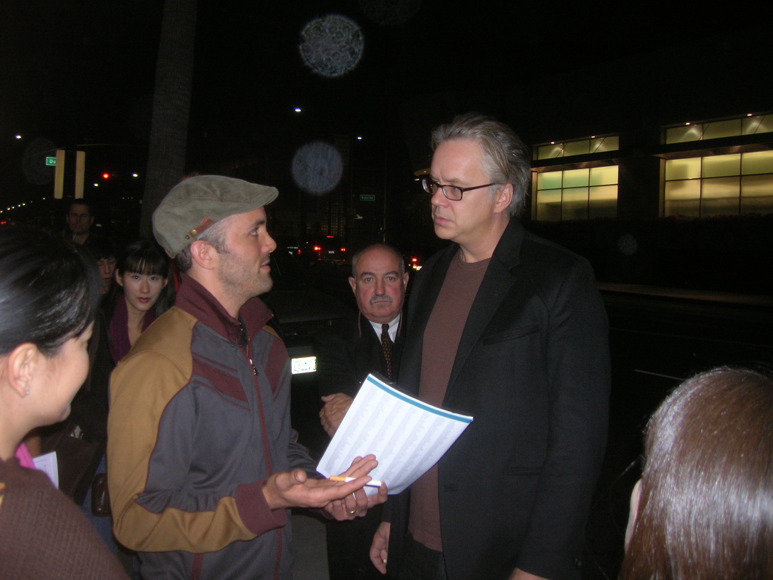 Simon Anthony with Tim Robbins. Beverly Hills, California