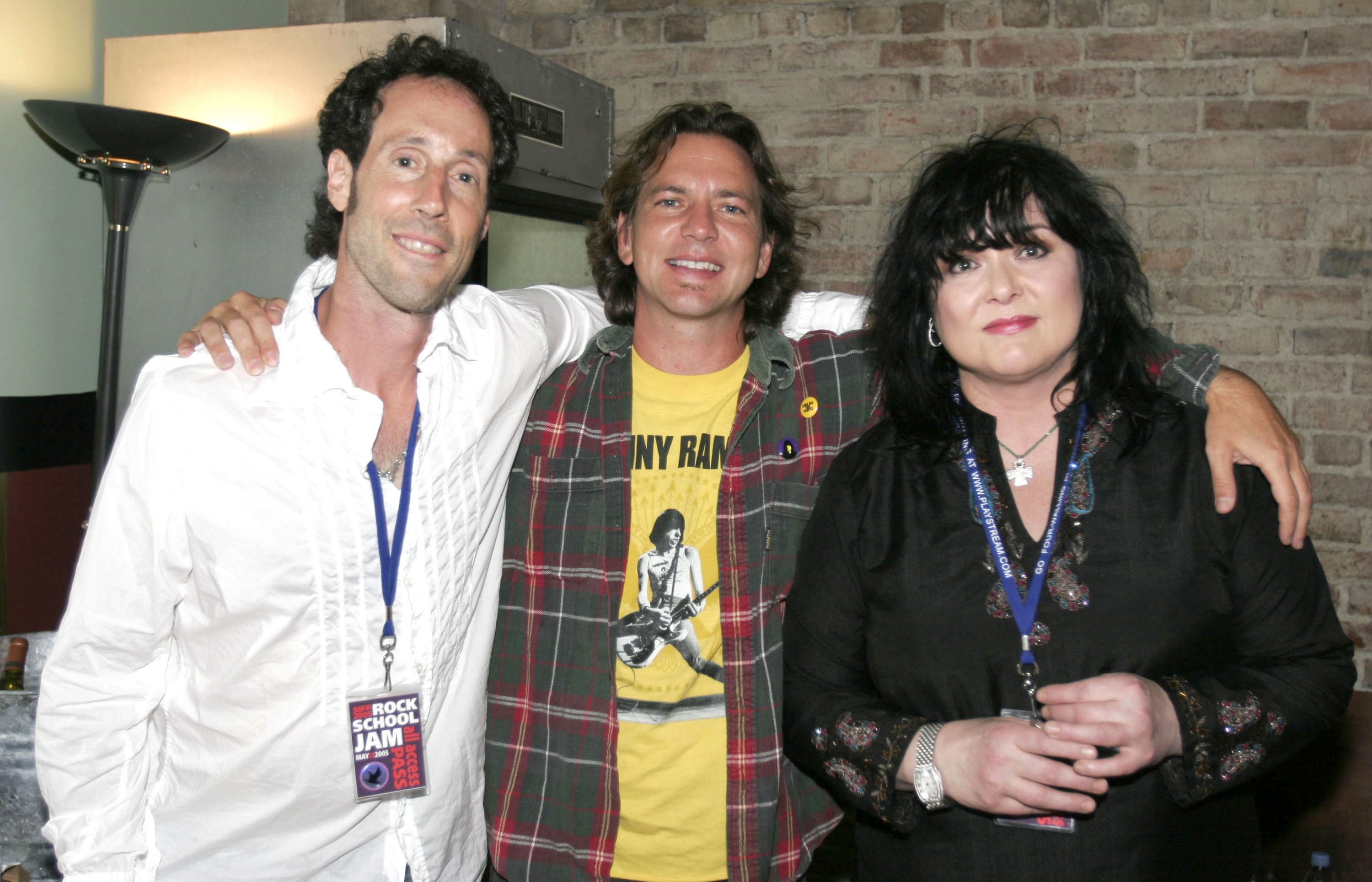 Martin Shore, Eddie Vedder and Ann Wilson at the 