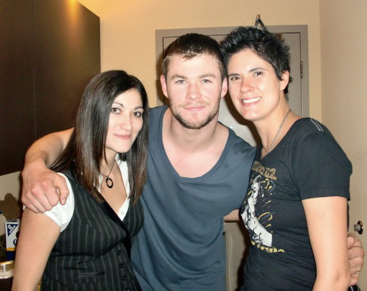 With Chris Hemsworth and Vega Vendetta at the Red Dawn wrap party 2009.