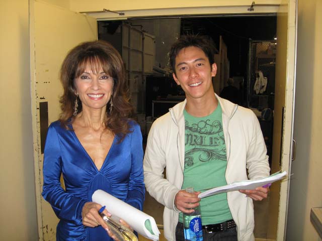 On set at All My Children with Susan Lucci.