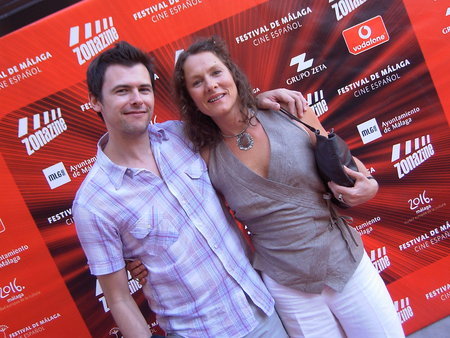 Angela Pugh with LA CICATRIZ co-star Ludo Tattevin at Malaga Film Festival 2005