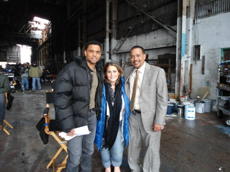 Mike Ealy on set of 