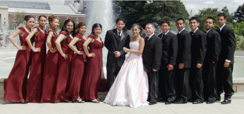 Chalo González, Jesse Garcia and Emily Rios in Quinceañera (2006)