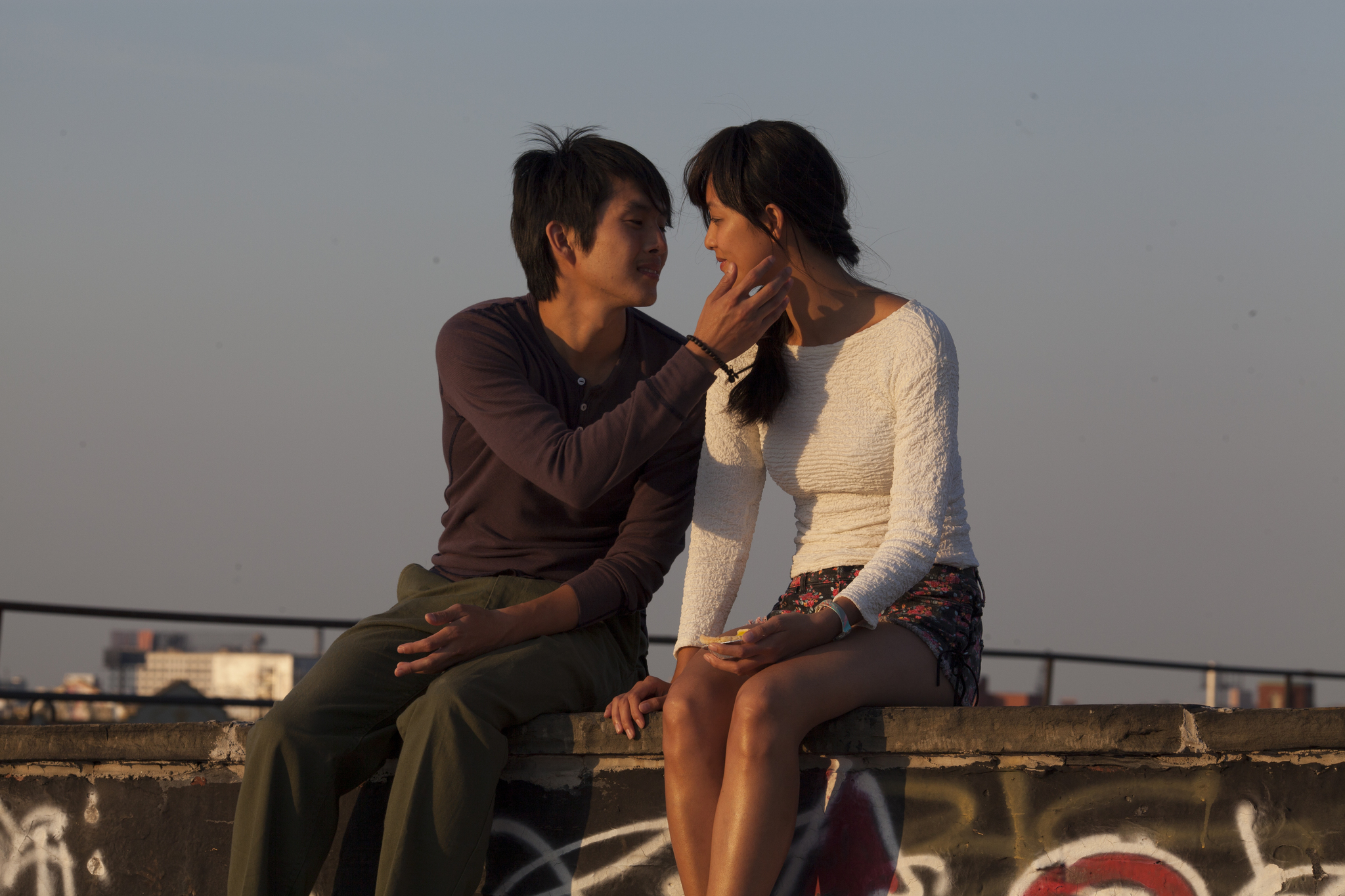 Still of Justin Chon and Shuya Chang in Revenge of the Green Dragons (2014)