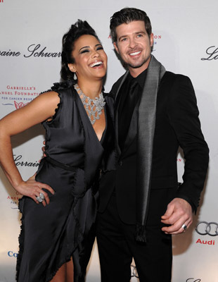 Robin Thicke and Paula Patton