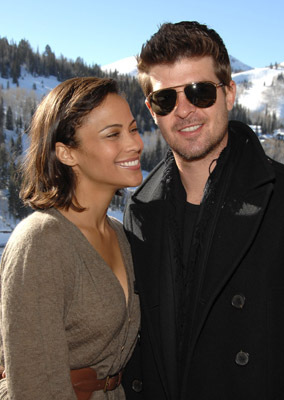 Robin Thicke and Paula Patton at event of Precious (2009)