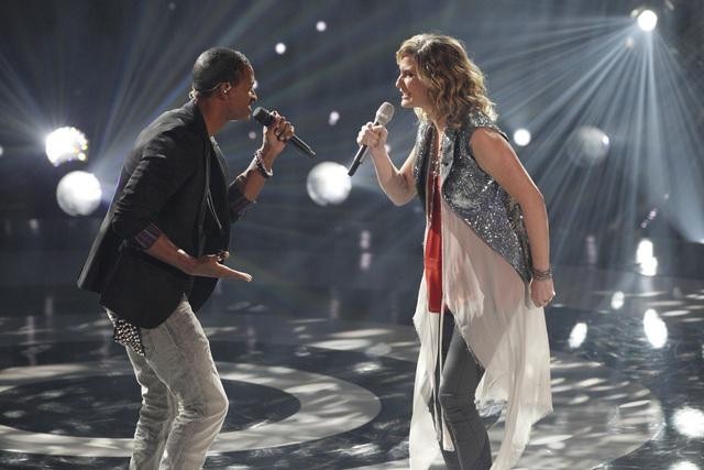 Still of Kelly Clarkson, Robin Thicke, John Legend and Jennifer Nettles in Duets (2012)