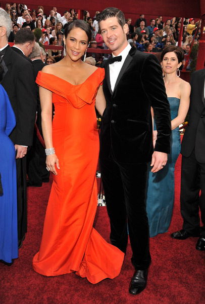 Robin Thicke and Paula Patton