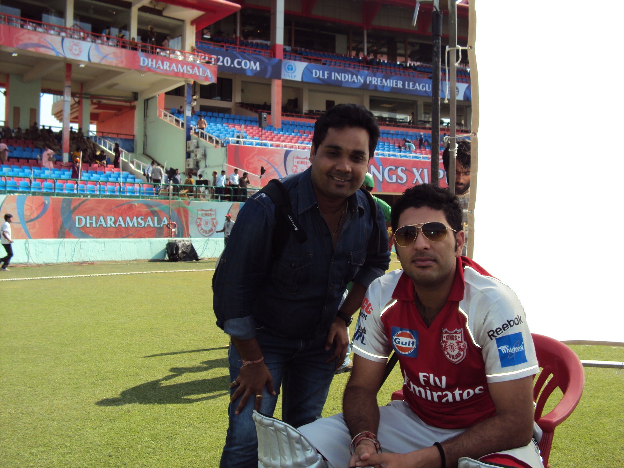 With Yuvraj Singh