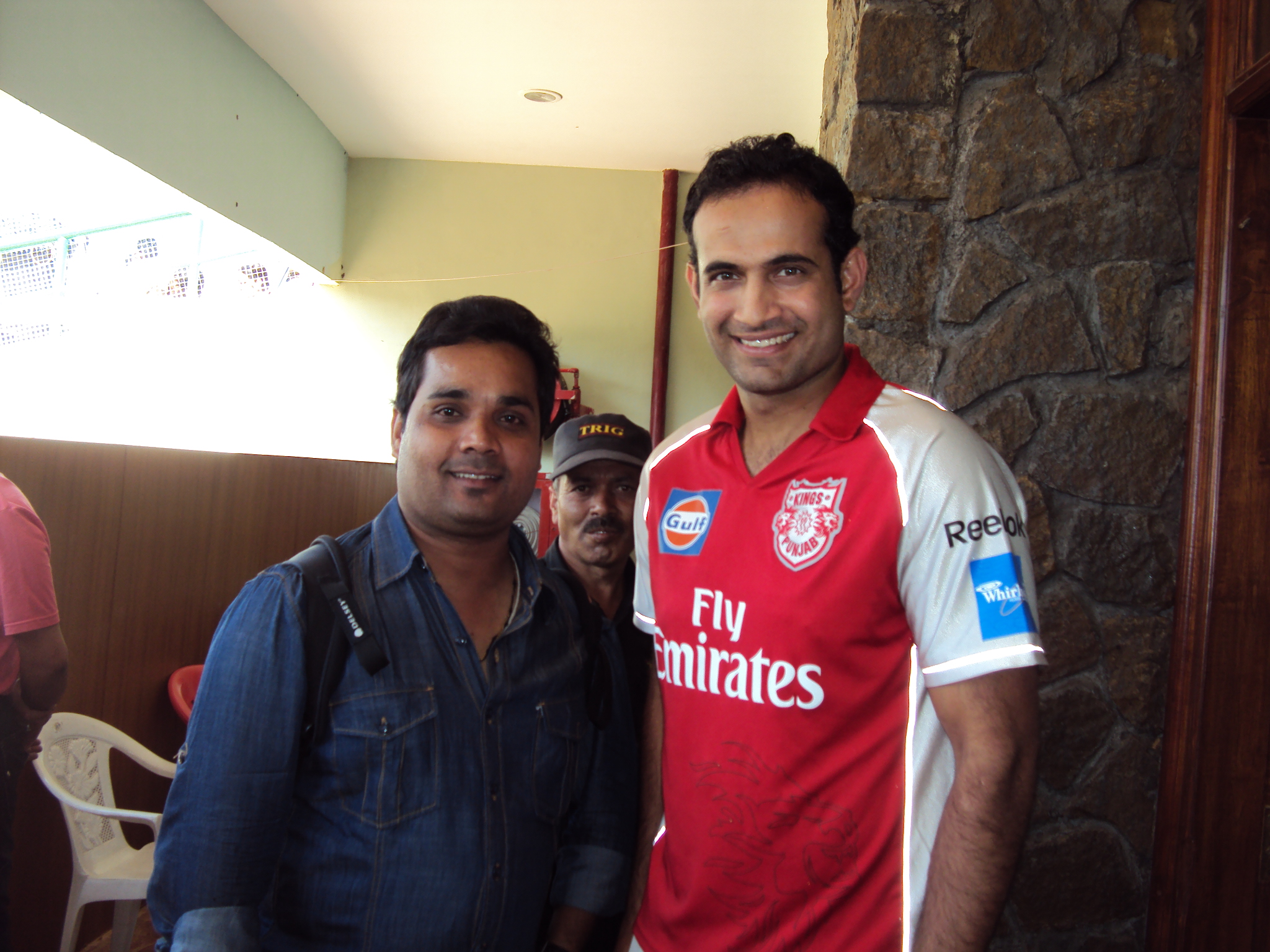 With Irfan Pathan.... One of my favorite cricketer.