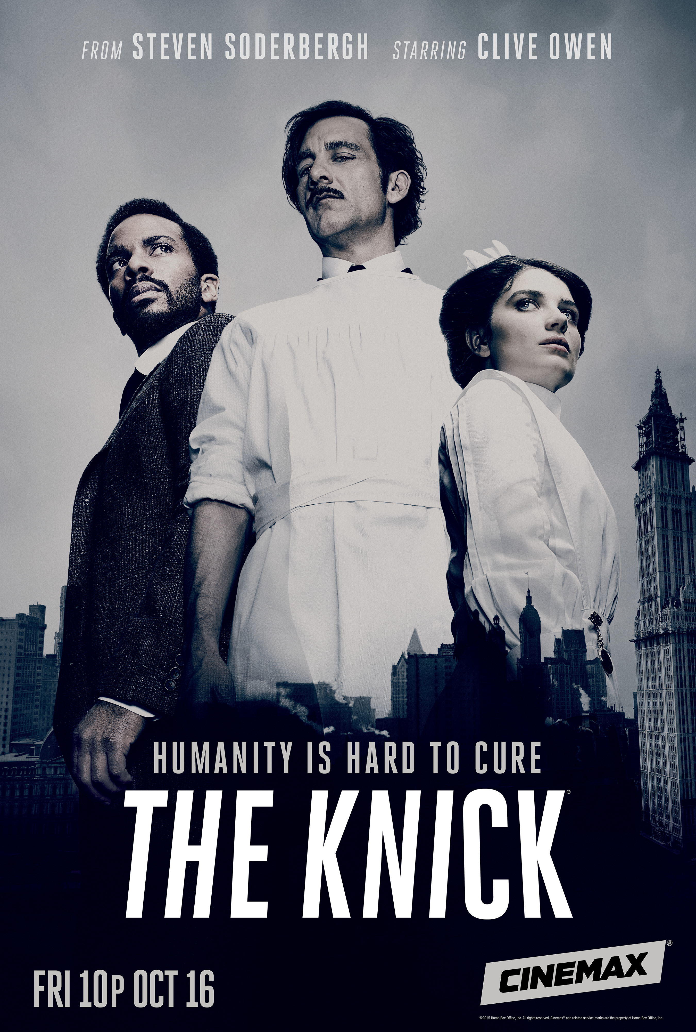 Clive Owen, Eve Hewson and André Holland in The Knick (2014)
